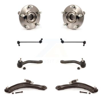 Front Hub Bearing Lower Control Arm Outer Tie Rod Link Kit (8Pc) For Nissan Rogue Select K7T-110033