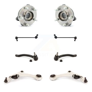 Front Bearing Lower Control Arm Outer Tie Rod Link Kit (8Pc) For 07-12 Nissan Altima 3.5L K7T-110034