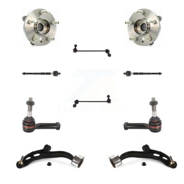 Front Bearing Lower Control Arm Outer Inner Tie Rod Link Kit (10Pc) For Ford Flex Taurus K7T-110044