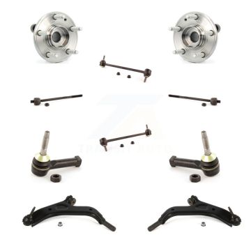 Front Hub Bearing Lower Control Arm Outer Inner Tie Rod Link Kit (10Pc) For Ford Taurus X K7T-110049