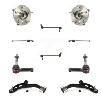Front Bearing Lower Control Arm Outer Inner Tie Rod Link Kit (10Pc) For 2009 Lincoln MKS K7T-110050