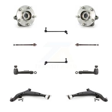 Front Bearing Lower Arm Outer Inner Tie Rod & Link Kit (10Pc) For 2004-2009 Nissan Quest K7T-110052