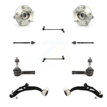 Front Hub Bearing Lower Arm Outer Inner Tie Rod Link Kit (10Pc) For Ford Explorer Police K7T-110053