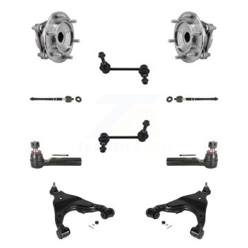 Front Hub Bearing Lower Control Arm Outer Inner Tie Rod Link Kit (10Pc) For Toyota Tacoma K7T-110055