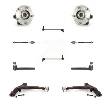 Front Bearing Lower Arm Outer Inner Tie Rod & Link Kit (10Pc) For 2005-2007 Nissan Murano K7T-110066