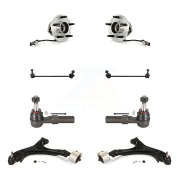 Front Hub Bearing Lower Control Arm Outer Tie Rod Link Kit (8Pc) For Saturn Vue Chevrolet K7T-110072
