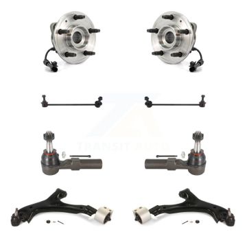 Front Hub Bearing Lower Control Arm Outer Tie Rod & Link Kit (8Pc) For Chevrolet Equinox K7T-110074