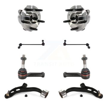 Front Bearing Lower Control Arm Outer Tie Rod & Link Kit (8Pc) For 13-19 Ford Taurus SHO K7T-110078