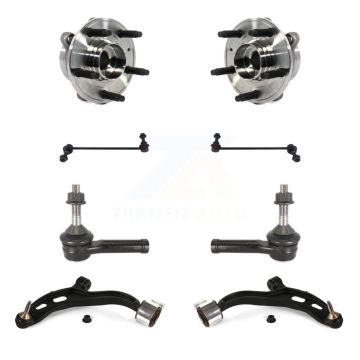 Front Bearing Lower Arm Outer Tie Rod & Link Kit (8Pc) For Ford Police Interceptor Sedan K7T-110079