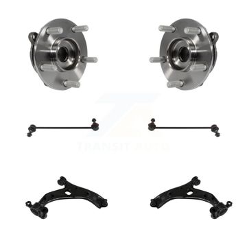 Front Bearing Lower Control Arm with Ball Joint Sway Bar Link Kit (6Pc) For Mazda 3 Sport K7T-110093