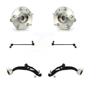 Front Hub Bearing Lower Control Arm & Link Kit (6Pc) For Ford Explorer Police Interceptor K7T-110103