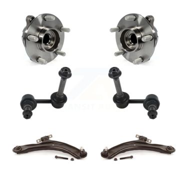 Front Hub Bearing Lower Control Arm Link Kit (6Pc) For 2009-2014 Nissan 370Z Base/Touring K7T-110108