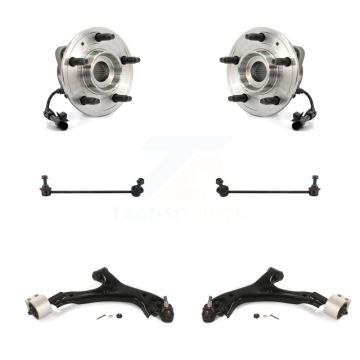 Front Hub Bearing Lower Control Arm Link Kit (6Pc) For Chevrolet Equinox Pontiac Torrent K7T-110112