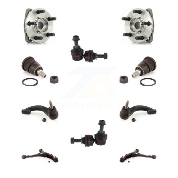 Front Bearing Lower Arm Upper Ball Joint Outer Tie Rod Link Kit (10Pc) For Chrysler Dodge K7T-110132