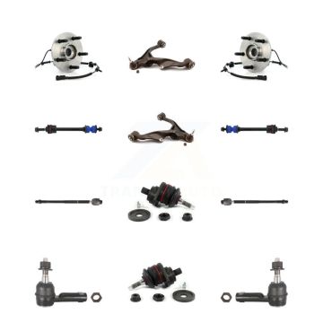 Front Lower Arm Upper Ball Joint Outer Inner Tie Rod & Link Kit (12Pc) For Dodge Ram 1500 K7T-110167