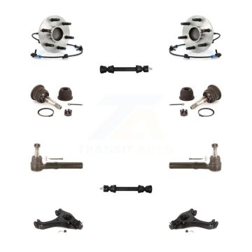 Front Hub Bearing Lower Control Arm Upper Ball Joint Outer Tie Rod & Link Kit (10Pc) For K7T-110185