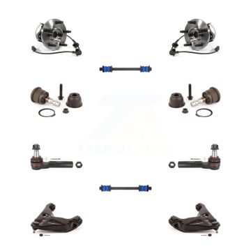 Front Bearing Lower Arm Upper Ball Joint Outer Tie Rod & Link Kit (10Pc) For Ford Ranger K7T-110196