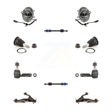 Front Hub Bearing Lower Control Arm Upper Ball Joint Outer Tie Rod & Link Kit (10Pc) For K7T-110199