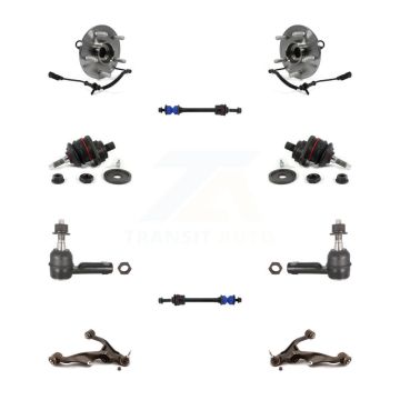 Front Hub Bearing Lower Control Arm Upper Ball Joint Outer Tie Rod & Link Kit (10Pc) For K7T-110200