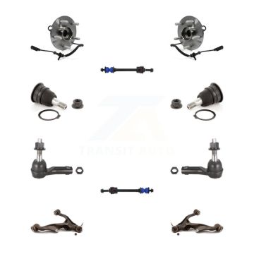 Front Bearing Lower Control Arm Upper Ball Joint Outer Tie Rod & Link Kit (10Pc) For Ram K7T-110201