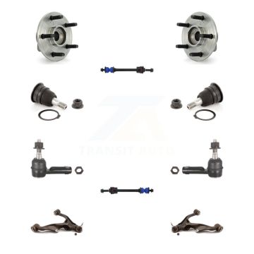 Front Bearing Lower Arm Upper Ball Joint Outer Tie Rod Link Kit (10Pc) For Dodge Ram 1500 K7T-110205