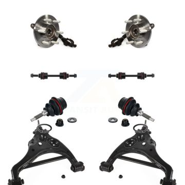 Front Bearing Lower Control Arm with BJ Upper Ball Joint Outer Tie Rod Link Kit (8Pc) For K7T-110221