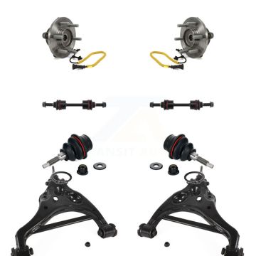 Front Bearing Lower Control Arm with BJ Upper Ball Joint Outer Tie Rod Link Kit (8Pc) For K7T-110224
