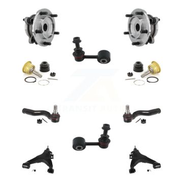 Front Bearing Lower Control Arm Upper Ball Joint Outer Tie Rod Link Kit (10Pc) For Toyota K7T-110250