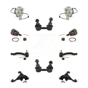 Front Bearing Lower Control Arm Upper Ball Joint Outer Tie Rod Link Kit (10Pc) For Nissan K7T-110254