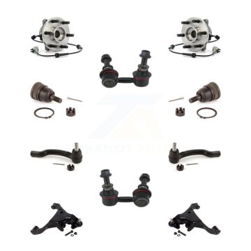 Front Bearing Lower Control Arm Upper Ball Joint Outer Tie Rod Link Kit (10Pc) For Nissan K7T-110255