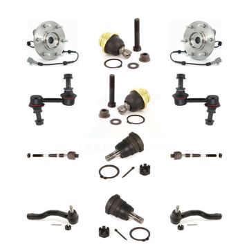 Front Bearing Upper Lower Ball Joint Outer Inner Tie Rod Link Kit (12Pc) For Nissan TITAN K7T-110266