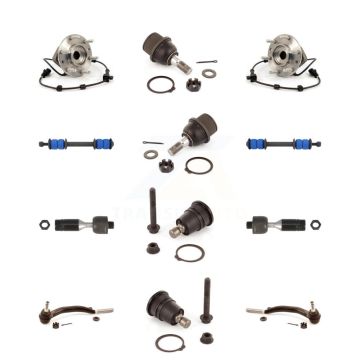 Front Bearing Upper Lower Ball Joint Outer Inner Tie Rod & Link Kit (12Pc) For Chevrolet K7T-110272