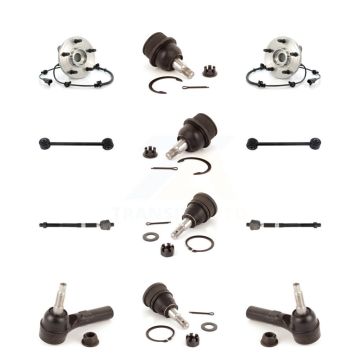 Front Bearing Upper Lower Ball Joint Outer Inner Tie Rod & Link Kit (12Pc) For Jeep Grand K7T-110273
