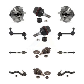 Front Bearing Upper Lower Ball Joint Outer Inner Tie Rod & Link Kit (12Pc) For Jeep Grand K7T-110274