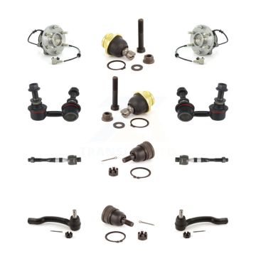 Front Bearing Upper Lower Ball Joint Outer Inner Tie Rod & Link Kit (12Pc) For Nissan RWD K7T-110276