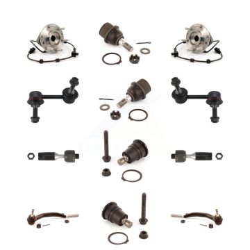 Front Bearing Upper Lower Ball Joint Outer Inner Tie Rod Link Kit (12Pc) For GMC Envoy XL K7T-110278
