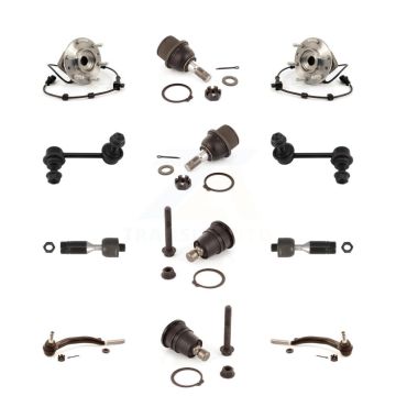 Front Bearing Upper Lower Ball Joint Outer Inner Tie Rod Link Kit (12Pc) For Chevrolet XL K7T-110279