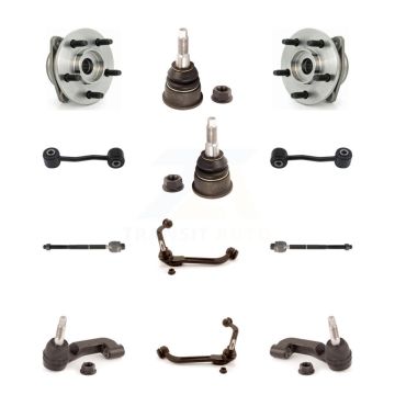 Front Hub Upper Arm Lower Ball Joint Outer Inner Tie Rod Link Kit (12Pc) For Jeep Liberty K7T-110281