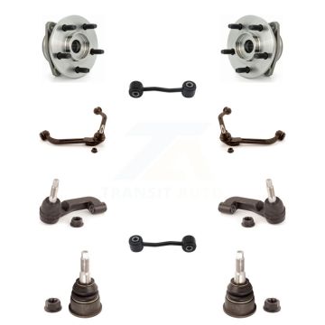 Front Bearing Upper Arm Lower Ball Joint Outer Tie Rod & Link Kit (10Pc) For Jeep Liberty K7T-110284