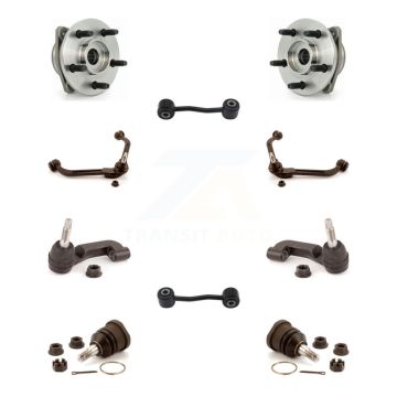 Front Bearing Upper Arm Lower Ball Joint Outer Tie Rod & Link Kit (10Pc) For Jeep Liberty K7T-110285