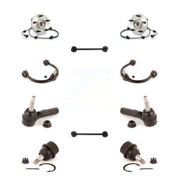 Front Hub Bearing Upper Arm Lower Ball Joint Outer Tie Rod Link Kit (10Pc) For Jeep Grand K7T-110286