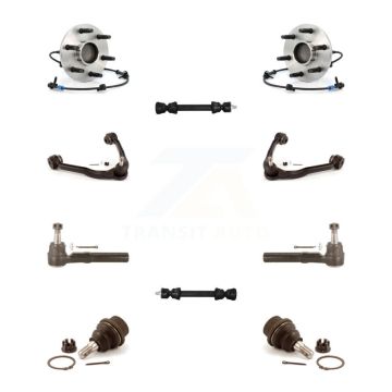 Front Bearing Upper Arm Lower Ball Joint Outer Tie Rod Link Kit (10Pc) For Chevrolet GMC K7T-110338