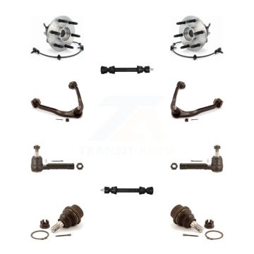 Front Bearing Upper Control Arm Lower Ball Joint Outer Tie Rod Link Kit (10Pc) For GMC XL K7T-110340