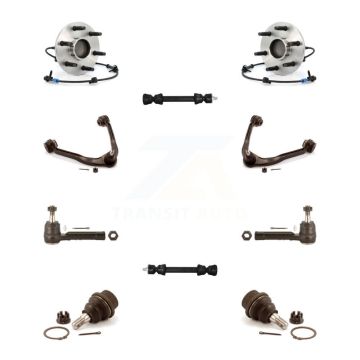 Front Bearing Upper Arm Lower Ball Joint Outer Tie Rod Link Kit (10Pc) For Chevrolet GMC K7T-110342