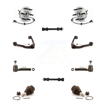 Front Bearing Upper Control Arm Lower Ball Joint Outer Tie Rod Link Kit (10Pc) For GMC XL K7T-110344