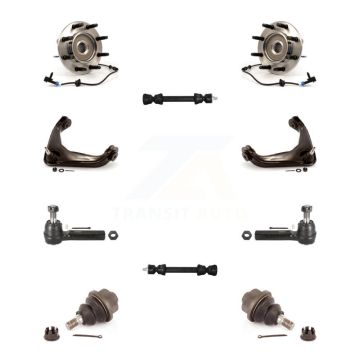 Front Bearing Upper Control Arm Lower Ball Joint Outer Tie Rod Link Kit (10Pc) For GMC HD K7T-110356