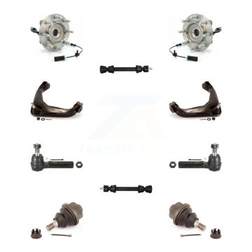Front Bearing Upper Arm Lower Ball Joint Outer Tie Rod Link Kit (10Pc) For GMC Sierra HD K7T-110357
