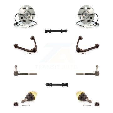 Front Hub Bearing Upper Arm Lower Ball Joint Outer Tie Rod Link Kit (10Pc) For GMC Yukon K7T-110358
