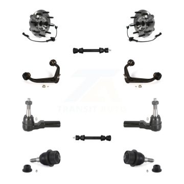 Front Bearing Upper Control Arm Lower Ball Joint Outer Tie Rod Link Kit (10Pc) For GMC HD K7T-110367