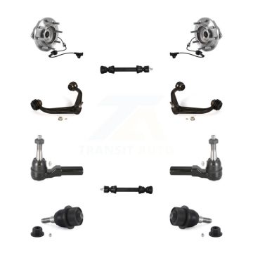 Front Bearing Upper Control Arm Lower Ball Joint Outer Tie Rod Link Kit (10Pc) For GMC HD K7T-110368